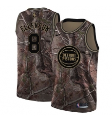 Women's Nike Detroit Pistons #8 Henry Ellenson Swingman Camo Realtree Collection NBA Jersey