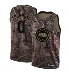 Women's Nike Detroit Pistons #0 Andre Drummond Swingman Camo Realtree Collection NBA Jersey