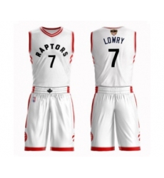 Men's Toronto Raptors #7 Kyle Lowry Swingman White 2019 Basketball Finals Bound Suit Jersey - Association Edition
