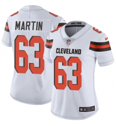 Women's Nike Cleveland Browns #63 Marcus Martin White Vapor Untouchable Limited Player NFL Jersey