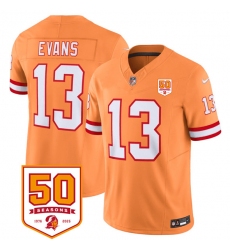 Men's Tampa Bay Buccaneers #13 Mike Evans Orange 2025 F.U.S.E. 50th Anniversary Vapor Untouchable Limited Football Stitched Jersey