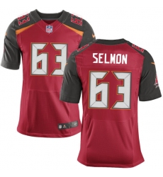 Men's Nike Tampa Bay Buccaneers #63 Lee Roy Selmon Elite Red Team Color NFL Jersey