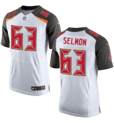 Men's Nike Tampa Bay Buccaneers #63 Lee Roy Selmon Elite White NFL Jersey