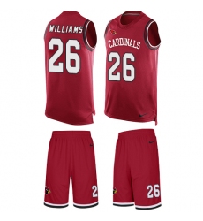 Men's Nike Arizona Cardinals #26 Brandon Williams Limited Red Tank Top Suit NFL Jersey