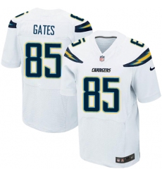 Men's Nike Los Angeles Chargers #85 Antonio Gates Elite White NFL Jersey