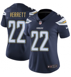 Women's Nike Los Angeles Chargers #22 Jason Verrett Navy Blue Team Color Vapor Untouchable Limited Player NFL Jersey