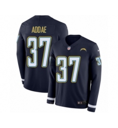 Men's Nike Los Angeles Chargers #37 Jahleel Addae Limited Navy Blue Therma Long Sleeve NFL Jersey
