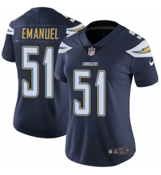 Women's Nike Los Angeles Chargers #51 Kyle Emanuel Navy Blue Team Color Vapor Untouchable Limited Player NFL Jersey