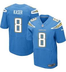 Men's Nike Los Angeles Chargers #8 Drew Kaser Elite Electric Blue Alternate NFL Jersey