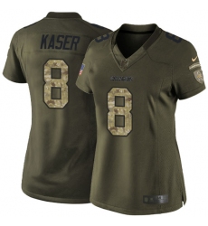 Women's Nike Los Angeles Chargers #8 Drew Kaser Elite Green Salute to Service NFL Jersey