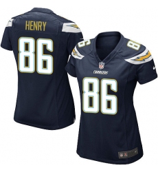 Women's Nike Los Angeles Chargers #86 Hunter Henry Game Navy Blue Team Color NFL Jersey