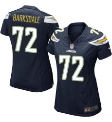 Women's Nike Los Angeles Chargers #72 Joe Barksdale Game Navy Blue Team Color NFL Jersey