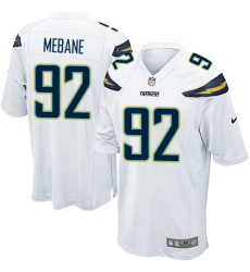 Men's Nike Los Angeles Chargers #92 Brandon Mebane Game White NFL Jersey