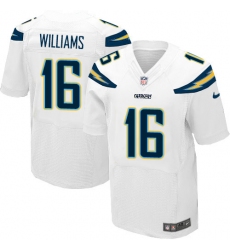 Men's Nike Los Angeles Chargers #16 Tyrell Williams Elite White NFL Jersey