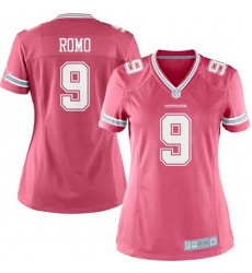 Women's Nike Dallas Cowboys #9 Tony Romo Limited Pink NFL Jersey