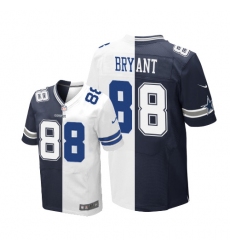 Men's Nike Dallas Cowboys #88 Dez Bryant Elite Navy Blue/White Split Fashion NFL Jersey