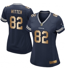 Women's Nike Dallas Cowboys #82 Jason Witten Elite Navy/Gold Team Color NFL Jersey