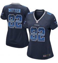Women's Nike Dallas Cowboys #82 Jason Witten Limited Navy Blue Strobe NFL Jersey