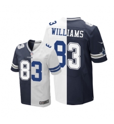Men's Nike Dallas Cowboys #83 Terrance Williams Elite Navy Blue/White Split Fashion NFL Jersey