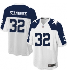 Men's Nike Dallas Cowboys #32 Orlando Scandrick Game White Throwback Alternate NFL Jersey