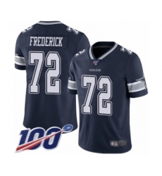 Men's Dallas Cowboys #72 Travis Frederick Navy Blue Team Color Vapor Untouchable Limited Player 100th Season Football Jersey