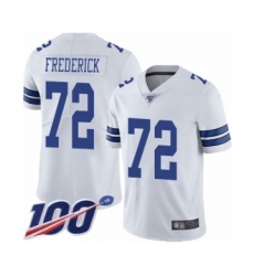 Men's Dallas Cowboys #72 Travis Frederick White Vapor Untouchable Limited Player 100th Season Football Jersey