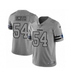 Men's Dallas Cowboys #54 Jaylon Smith Gray Team Logo Gridiron Limited Player Football Jersey