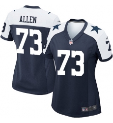 Women's Nike Dallas Cowboys #73 Larry Allen Game Navy Blue Throwback Alternate NFL Jersey