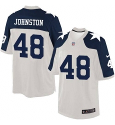 Men's Nike Dallas Cowboys #48 Daryl Johnston Limited White Throwback Alternate NFL Jersey