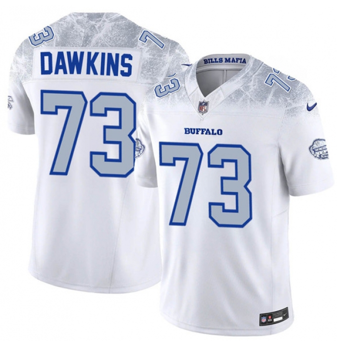 Men's Buffalo Bills #73 Dion Dawkins White 2025 F.U.S.E. “Rivalries” Vapor Limited Football Stitched Jersey