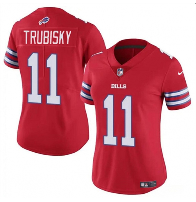 Women's Buffalo Bills #11 Mitch Trubisky Red Vapor Stitched Football Jersey(Run Small)