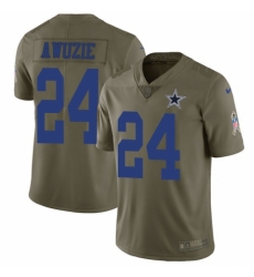 Youth Nike Dallas Cowboys #24 Chidobe Awuzie Limited Olive 2017 Salute to Service NFL Jersey