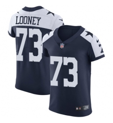 Men's Nike Dallas Cowboys #73 Joe Looney Navy Blue Throwback Alternate Vapor Untouchable Elite Player NFL Jersey