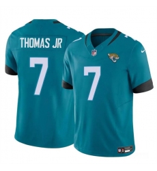 Men's Jacksonville Jaguars #7 Brian Thomas Jr Teal 2024 Draft F.U.S.E Vapor Untouchable Limited Football Stitched Jersey