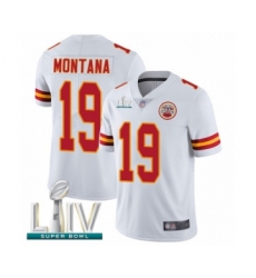 Youth Kansas City Chiefs #19 Joe Montana White Vapor Untouchable Limited Player Super Bowl LIV Bound Football Jersey