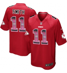 Men's Nike Kansas City Chiefs #11 Alex Smith Limited Red Strobe NFL Jersey