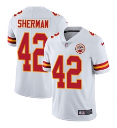 Men's Nike Kansas City Chiefs #42 Anthony Sherman White Vapor Untouchable Limited Player NFL Jersey