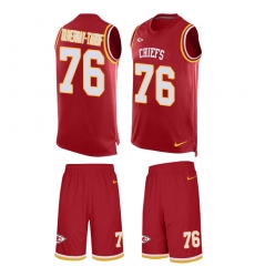 Men's Nike Kansas City Chiefs #76 Laurent Duvernay-Tardif Limited Red Tank Top Suit NFL Jersey