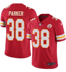 Men's Nike Kansas City Chiefs #38 Ron Parker Red Team Color Vapor Untouchable Limited Player NFL Jersey