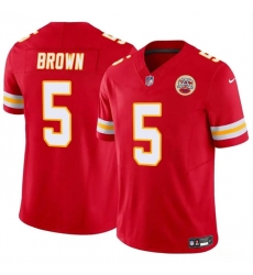 Men’s Kansas City Chiefs #5 Hollywood Brown Red 2023 F.U.S.E Vapor Untouchable Limited Football Stitched Jersey