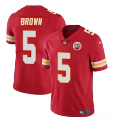 Men’s Kansas City Chiefs #5 Hollywood Brown Red Vapor Untouchable Limited Football Stitched Jersey