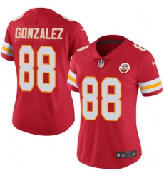 Women's Nike Kansas City Chiefs #88 Tony Gonzalez Red Team Color Vapor Untouchable Limited Player NFL Jersey