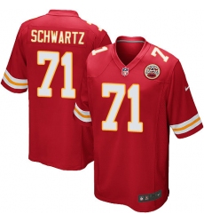 Men's Nike Kansas City Chiefs #71 Mitchell Schwartz Game Red Team Color NFL Jersey